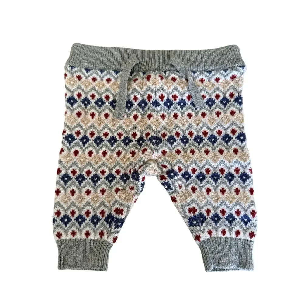 Janie and Jack Baby Fair Isle Jogger Pants 0-3M